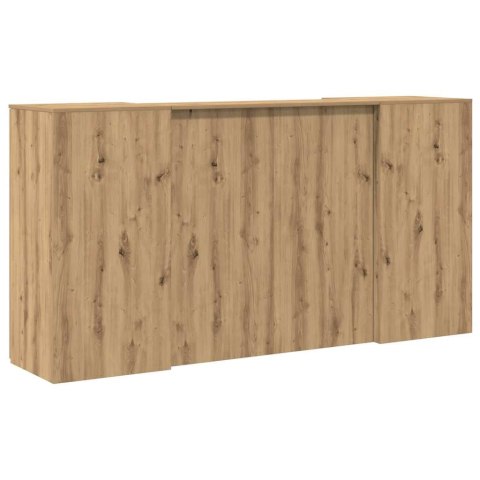 Biurko recepcyjne dąb artisan 200x50x103,5 cm Drewno klejone Lumarko!