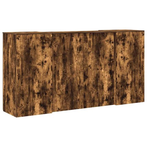 Biurko recepcyjne dąb wędzony 200x50x103,5 cm Drewno klejone Lumarko!