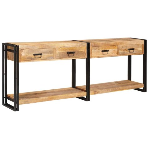 Stoliki konsolowe 2 pcs Brązowy 200 x 33 x 75 cm Drewno z mango Lumarko!
