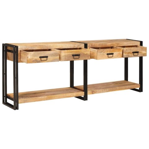 Stoliki konsolowe 2 pcs Brązowy 200 x 33 x 75 cm Drewno z mango Lumarko!