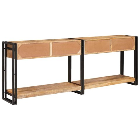 Stoliki konsolowe 2 pcs Brązowy 200 x 33 x 75 cm Drewno z mango Lumarko!