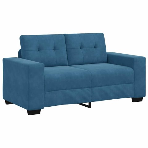 Zestaw Sof 3 pcs Niebieski 221 x 80 x 80 cm Aksamit Lumarko!