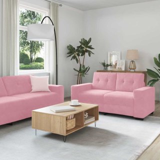 Zestaw Sof 3 pcs Różowy 221 x 80 x 80 cm Aksamit Lumarko!