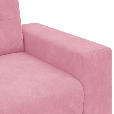 Zestaw Sof 3 pcs Różowy 221 x 80 x 80 cm Aksamit Lumarko!