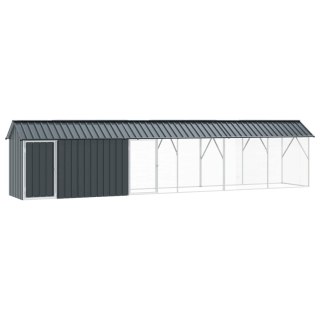 Klatka dla ptaków z przechowywaniem Antracyt 630 x 103 x 142 cm Lumarko!