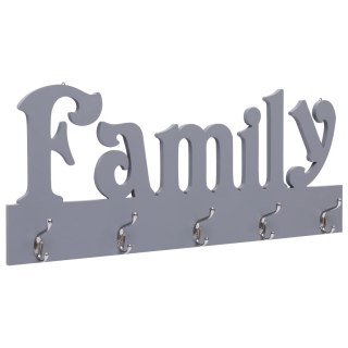  Wieszak ścienny na płaszcze FAMILY, szary, 74 x 29,5 cm Lumarko!