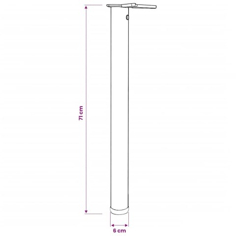  4 Nogi do stołu z regulacją wysokości 710 mm Nikiel Lumarko!