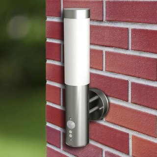 Lampy ścienne zewnętrzne 2 szt. z czujnikiem ruchu, stal nierdzewna