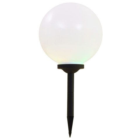 Lampy solarne do ogrodu, 4 szt., LED, kuliste, 30 cm, RGB