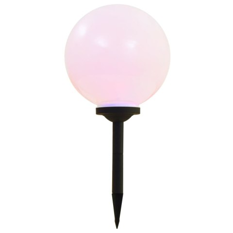 Lampy solarne do ogrodu, 4 szt., LED, kuliste, 30 cm, RGB