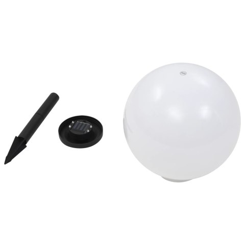 Lampy solarne do ogrodu, 4 szt., LED, kuliste, 30 cm, RGB