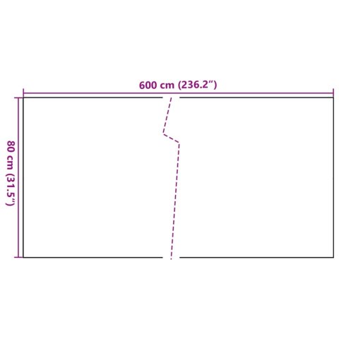 VidaXL Parawan balkonowy, czarny, 600x80 cm, polirattan