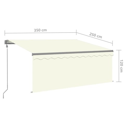 Automatyczna markiza z zasłoną, LED i czujnikiem, 3,5x2,5 m