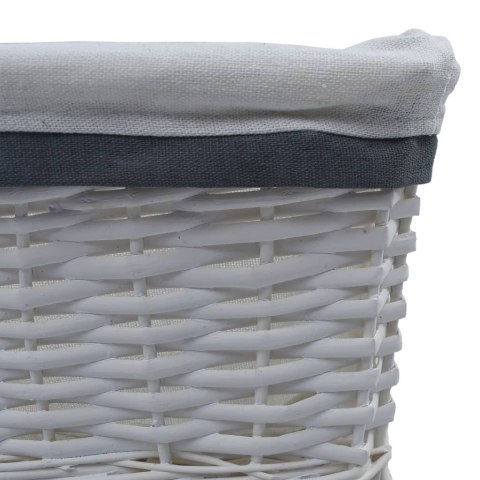  3-cz. zestaw koszy, biała wiklina Lumarko!