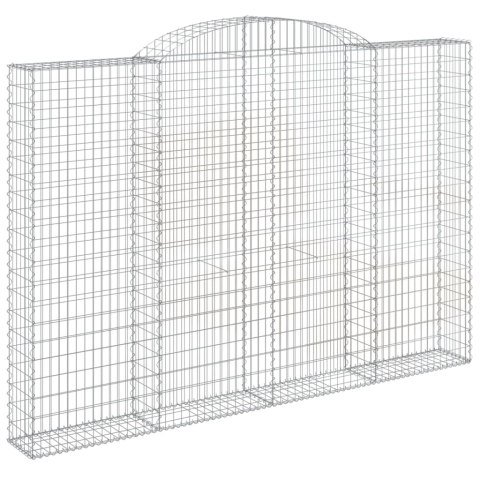 Kosze gabionowe, 2 szt, 300x30x200/220 cm, galwanizowane żelazo