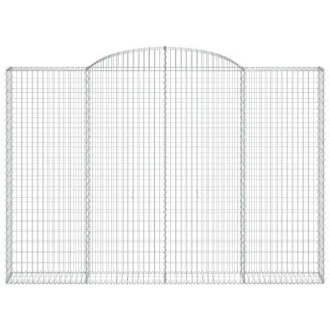 Kosze gabionowe, 2 szt, 300x30x200/220 cm, galwanizowane żelazo
