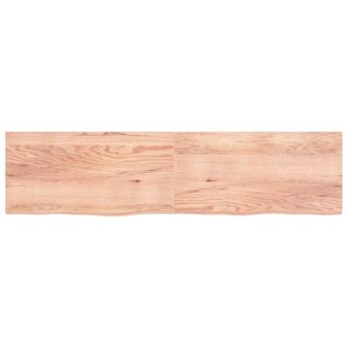 Blat do stołu, jasnobrązowy, 200x50x(2-4)cm, lite drewno dębowe