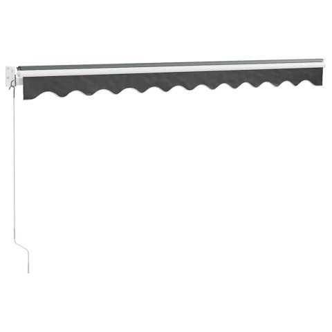 Zwijana markiza, antracytowa, 3,5x2,5 m, tkanina i aluminium