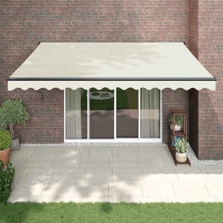 Zwijana markiza, kremowa, 4x3 m, tkanina i aluminium