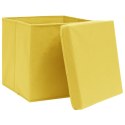  Pudełka z pokrywami, 10 szt., żółte, 32x32x32 cm, tkanina Lumarko!