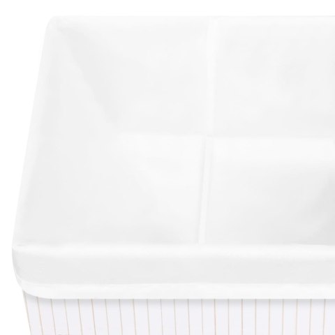  Bambusowe pojemniki do przechowywania, 4 szt., białe Lumarko!