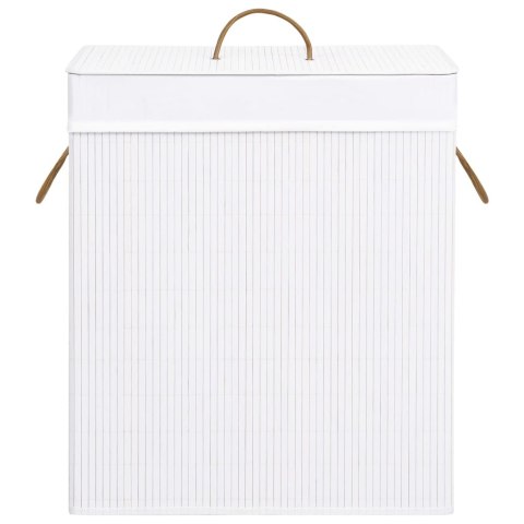  Bambusowy kosz na pranie, biały, 100 L Lumarko!