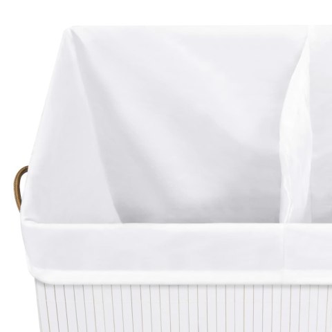  Bambusowy kosz na pranie, biały, 100 L Lumarko!