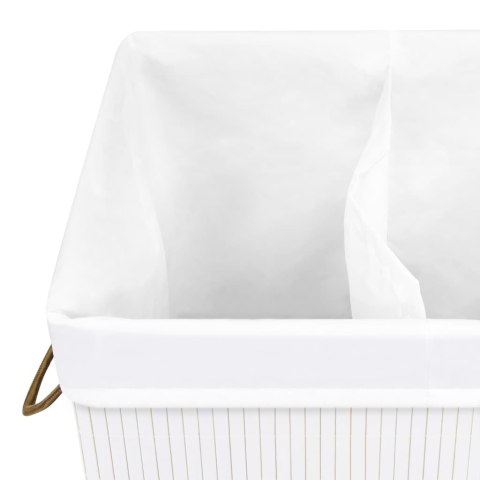  Bambusowy kosz na pranie, biały, 72 L Lumarko!