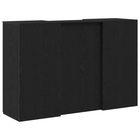 Biurko recepcyjne czarny dąb 155x50x103,5 cm drewno klejone