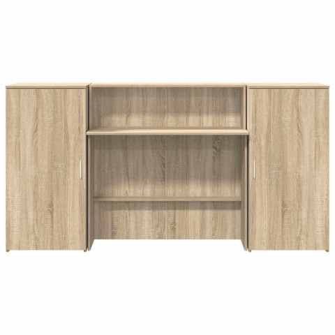 Biurko recepcyjne dąb sonoma 200x50x103,5 cm Drewno klejone