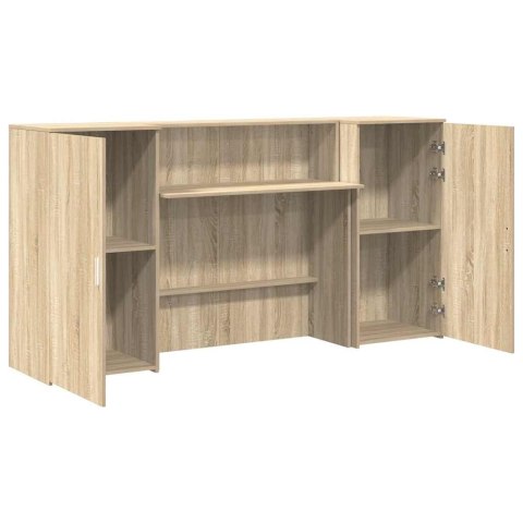 Biurko recepcyjne dąb sonoma 200x50x103,5 cm Drewno klejone