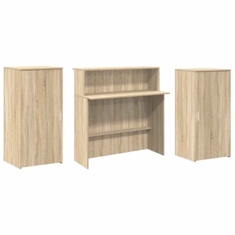 Biurko recepcyjne dąb sonoma 200x50x103,5 cm Drewno klejone