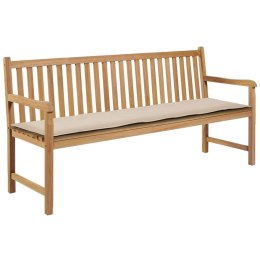  Poduszka na ławkę ogrodową, kremowa, 180x50x3 cm Lumarko!