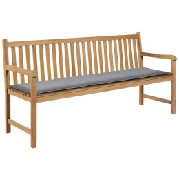  Poduszka na ławkę ogrodową, szara, 180x50x3 cm Lumarko!