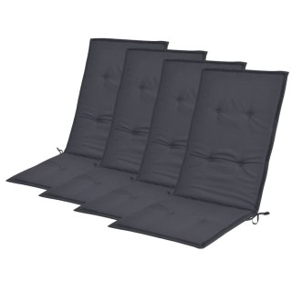  Poduszki na krzesła ogrodowe, 4 szt., antracyt, 120x50x3 cm Lumarko!