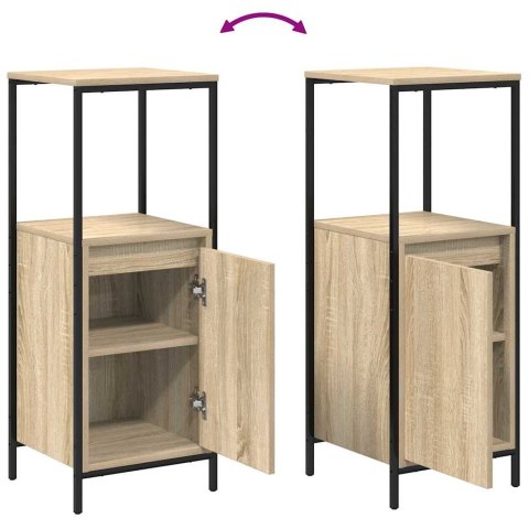 Zestaw mebli łazienkowych z szufladą z półką 3 pcs Dąb Sonoma