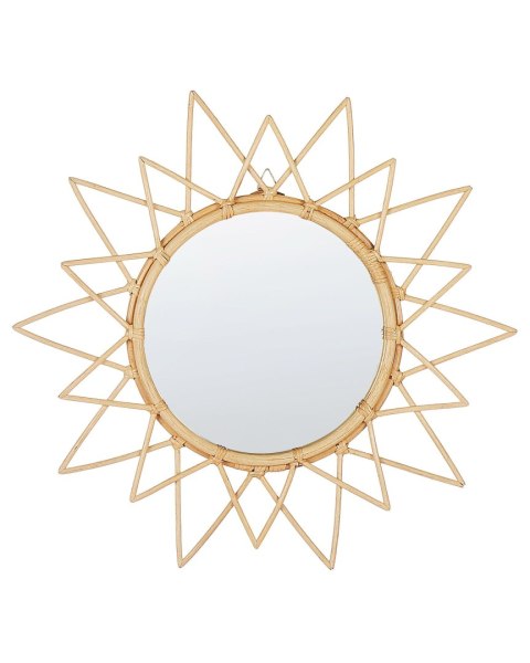 Lustro ścienne AROEK 61 cm 61 cm Rattan Naturalny