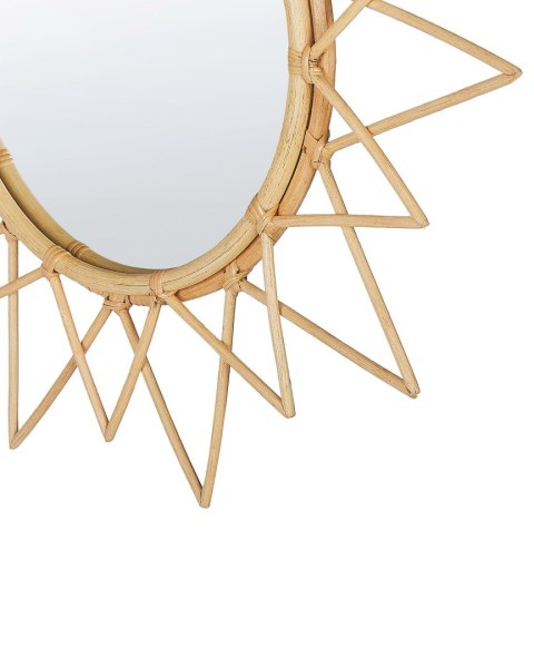 Lustro ścienne AROEK 61 cm 61 cm Rattan Naturalny