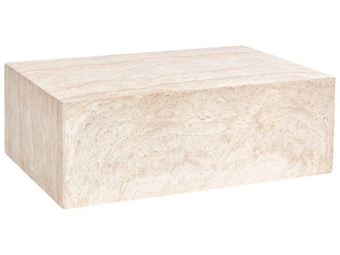 Stolik kawowy NOBRES 90 cm 66 cm Efekt trawertynu