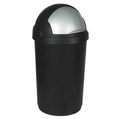 Curver Kosz Na Śmieci Uchylny Bullet Bin 50l Czarno-Srebrny 229639..