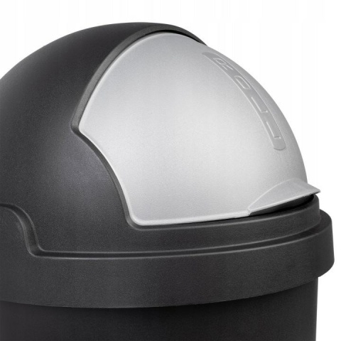 Curver Kosz Na Śmieci Uchylny Bullet Bin 50l Czarno-Srebrny 229639..