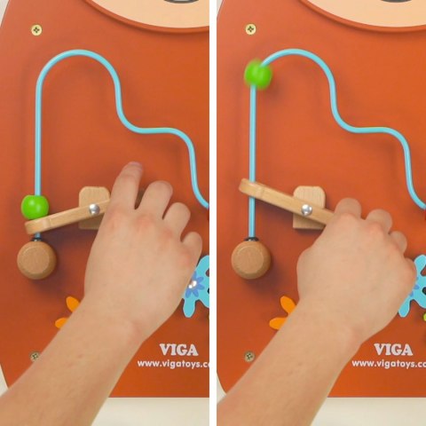 Drewniana Gra z przeplatnką i kołami zębatymi Koń Viga Toys Montessori  Lumarko!