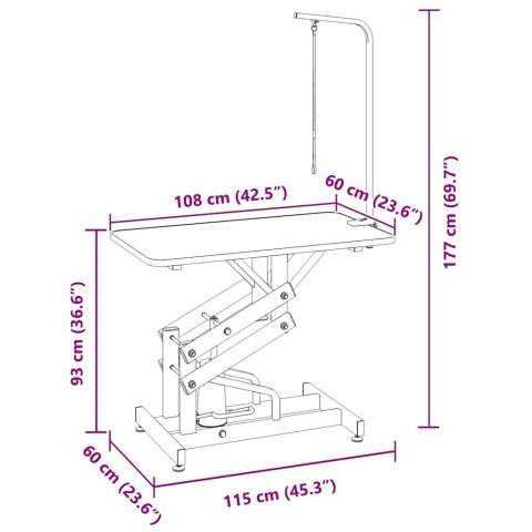  Hydrauliczny, regulowany stół groomerski Lumarko!
