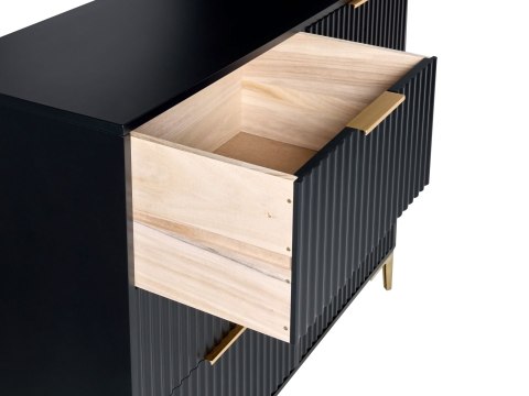Komoda 6 szuflad WALCOTT Czarny