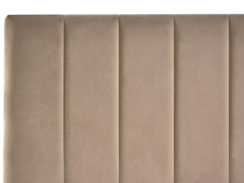 Łóżko z szufladami Welur LONZAC 140 x 200 cm Beżowoszary