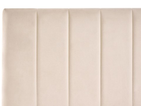 Łóżko z szufladami Welur LONZAC 160 x 200 cm Beżowy