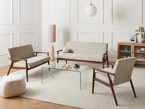 Sofa dla 2 osób ESRUM Ciemny brąz/ szary