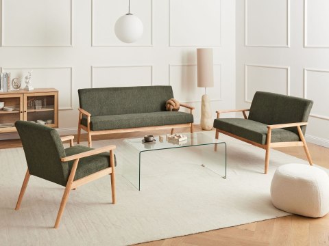 Sofa dla 2 osób ESRUM Jasny brąz/ zielony