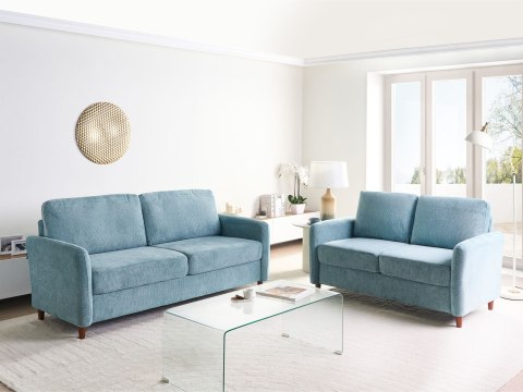 Sofa dla 2 osób MARE Niebieski ze schowkiem