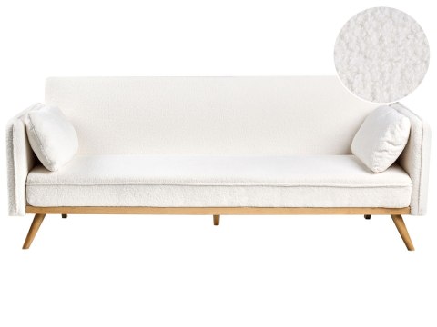 Sofa rozkładana ASAA Boucle Złamana biel